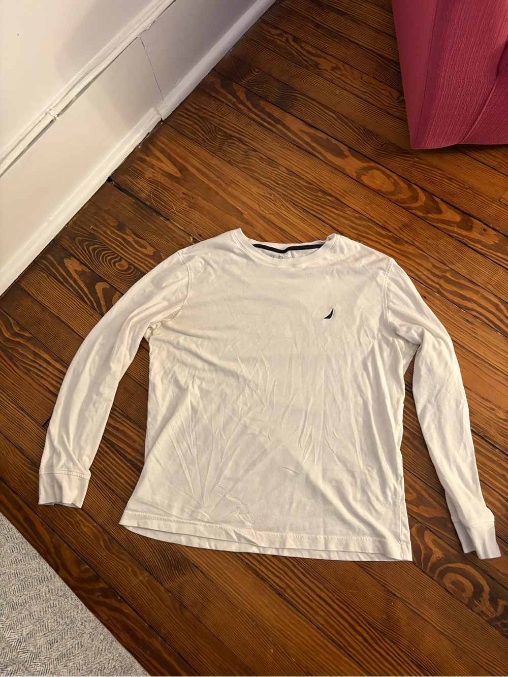 Nautica Men's Long-Sleeve Crew Neck Shirt - White